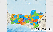 Political Map of Central Java, shaded relief outside