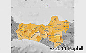 Political Shades Map of Central Java, desaturated