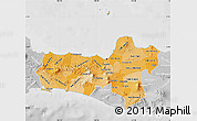Political Shades Map of Central Java, lighten, desaturated