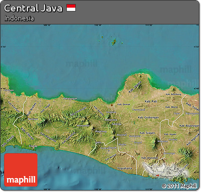 Satellite Map of Central Java