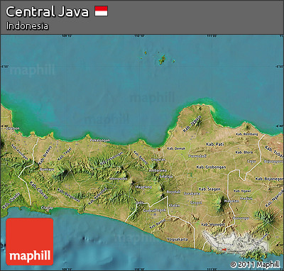 Satellite Map of Central Java