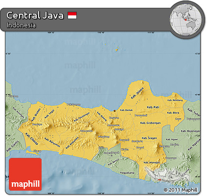 Savanna Style Map of Central Java