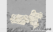 Shaded Relief Map of Central Java, darken, desaturated