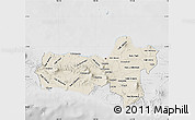 Shaded Relief Map of Central Java, lighten, desaturated