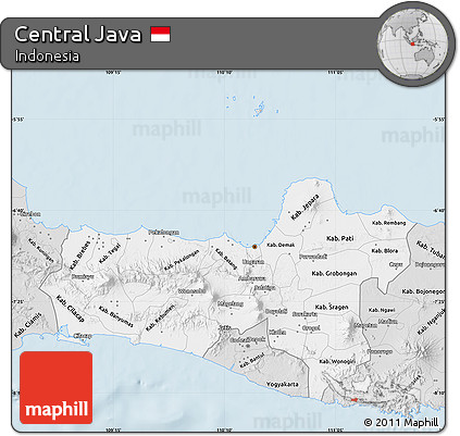 Silver Style Map of Central Java