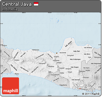 Silver Style Map of Central Java