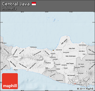 Silver Style Map of Central Java