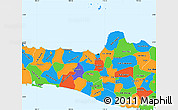 Political Simple Map of Central Java