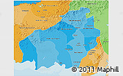 Political Shades 3D Map of Central Kalimantan