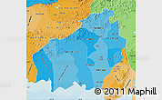 Political Shades Map of Central Kalimantan