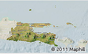 Satellite 3D Map of East Java, lighten