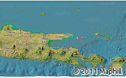 Satellite 3D Map of East Java