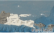Shaded Relief 3D Map of East Java, darken