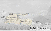 Shaded Relief 3D Map of East Java, desaturated