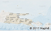 Shaded Relief 3D Map of East Java, lighten
