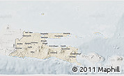 Shaded Relief 3D Map of East Java, lighten, semi-desaturated