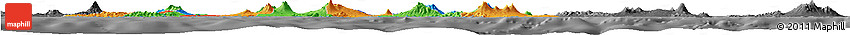 Political Horizon Map of East Java, darken, desaturated