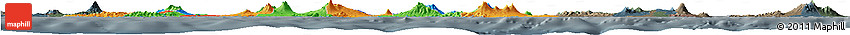 Political Horizon Map of East Java, darken, semi-desaturated