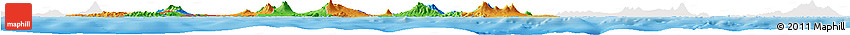 Political Horizon Map of East Java, single color outside