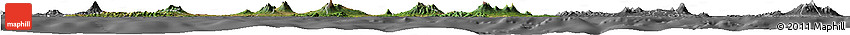 Satellite Horizon Map of East Java, desaturated