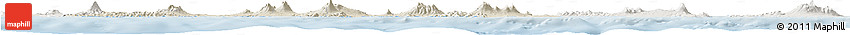 Shaded Relief Horizon Map of East Java, lighten