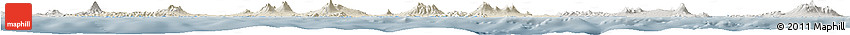 Shaded Relief Horizon Map of East Java, semi-desaturated