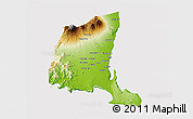 Physical 3D Map of Kab. Banyuwangi, cropped outside