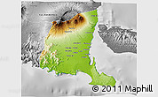 Physical 3D Map of Kab. Banyuwangi, desaturated