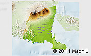 Physical 3D Map of Kab. Banyuwangi, lighten