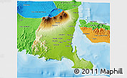 Physical 3D Map of Kab. Banyuwangi, political outside