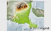 Physical 3D Map of Kab. Banyuwangi, semi-desaturated