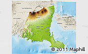 Physical 3D Map of Kab. Banyuwangi, shaded relief outside