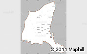 Gray Simple Map of Kab. Banyuwangi, cropped outside
