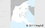 Gray Simple Map of Kab. Banyuwangi, single color outside