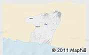 Classic Style 3D Map of Kab. Blitar, single color outside