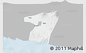 Gray 3D Map of Kab. Blitar, single color outside