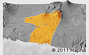 Political 3D Map of Kab. Blitar, desaturated