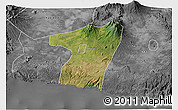 Satellite 3D Map of Kab. Blitar, desaturated