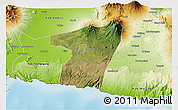 Satellite 3D Map of Kab. Blitar, physical outside