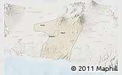Shaded Relief 3D Map of Kab. Blitar, lighten