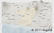 Shaded Relief 3D Map of Kab. Blitar, semi-desaturated