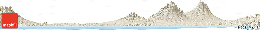 Shaded Relief Horizon Map of Kab. Blitar