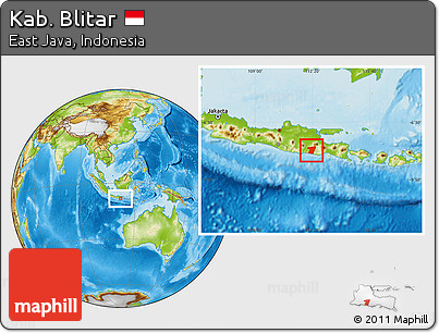 Physical Location Map of Kab. Blitar