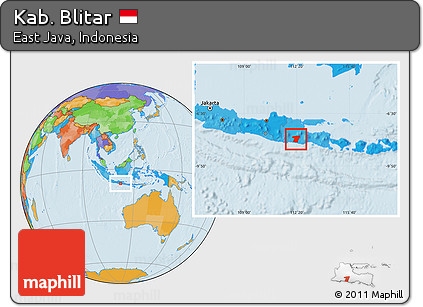 Political Location Map of Kab. Blitar