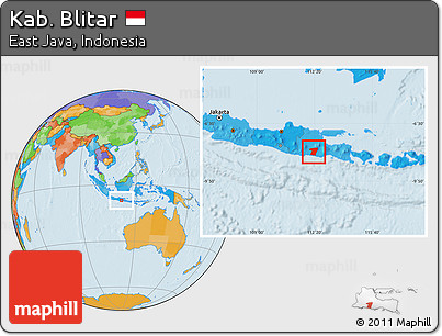 Political Location Map of Kab. Blitar