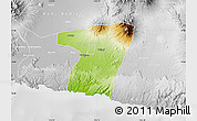 Physical Map of Kab. Blitar, lighten, desaturated