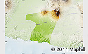 Physical Map of Kab. Blitar, lighten