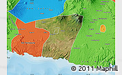 Satellite Map of Kab. Blitar, political outside