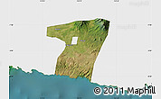 Satellite Map of Kab. Blitar, single color outside