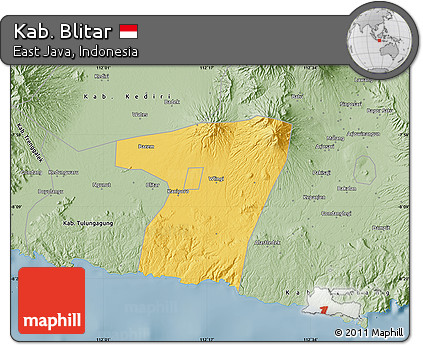 Savanna Style Map of Kab. Blitar